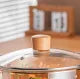 Classic Veggies Transparent Glass Stew Pot